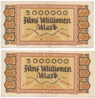 Németország / Weimari Köztársaság / Nürnberg 1923. 5.000.000M (5x) T:III
Germany / Weimar Republic ...