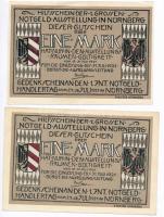 Németország / Weimari Köztársaság / Nürnberg 1921. 1M (5x) T:I-,II
Germany / Weimar Republic / Nürn...