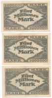 Németország / Weimari Köztársaság / Hamburg / Hugo Stinnes Linien 1923. 5.000.000M (5x) T:III
Germa...