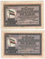 Németország / Weimari Köztársaság / Hamburg / Hugo Stinnes Linien 1923. 5.000.000M (5x) T:III
Germa...