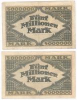 Németország / Weimari Köztársaság / Hamburg / Hugo Stinnes Linien 1923. 5.000.000M (5x) T:III
Germa...