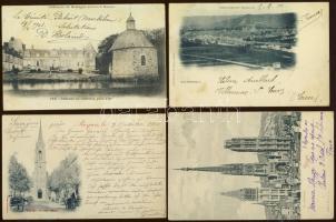 Franciaország 1899-1901 29db városképes lap főleg kisebb települések