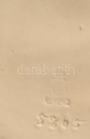 Herendi porcelán munkás, fehér mázas, jelzett, hibátlan, m: 30 cm