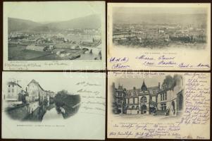 Franciaország 1900 22db városképes lap, főleg kis települések