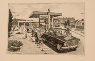 cca 1970 Képek a kőolaj- és gázipar életéből, 12 metszet neves művészektől, a lapok mérete: 28x40 cm...