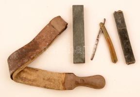 Borotva, fenőkő és fenő szíj