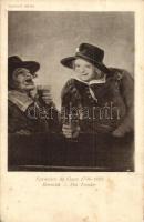 Borozók, Országos Anya és Csecsemővédő Egyesület kiadása / die Trinker / art postcards, s: Francisco de Goya (kis szakadás / small tear)