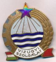 DN "Vízügyi Szolgálat" zománcozott fém jelvény (39,5x43mm) T:2