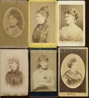 1860-1900 Régi fényképek: Női arc és mellképek (10db)