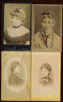 1860-1900 Régi fényképek: Női arc és mellképek (10db)