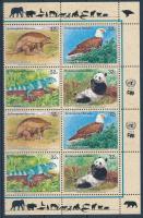 Veszélyeztetett állatok (III) ívsarki nyolcastömb, Endangered animals (III) corner block of 8