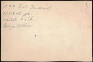 Kónya Zoltán (1891-?): Játékból lesz a baleset, plakátterv. Vegyes technika, papír, jelzett, 12x18 c...