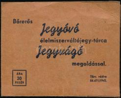 1942 Jegyóvó élelmiszerjegy tárca, zsírjegy, lisztjegy, kenyérjegy számára