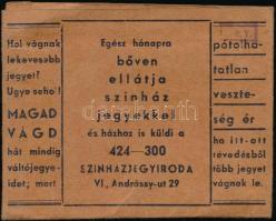 1942 Jegyóvó élelmiszerjegy tárca, zsírjegy, lisztjegy, kenyérjegy számára