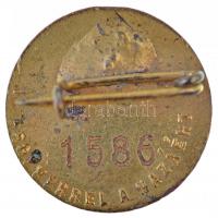 1954. "Magyar Partizán Emlékérem" aranyozott, zománcozott, számozott kitüntető jelvény, há...