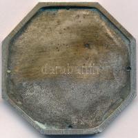 1960. "Szent Kristóf védj meg minket!" ezüstözött Br plakett, lyukakkal a rögzítéshez (55x...