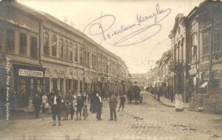 1903 Újvidék, Novi Sad; Duna utca, könyvkereskedés, K. Gruics üzlete, kiadja Schaffer Péter / street, book shop, photo (EK)