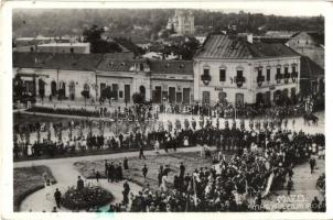 1940 Zilah, Zalau; bevonulás, Éder üzlete / entry of the Hungarian troops, "1940 Zilah visszatért" So. Stpl