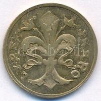 DN Károly Róbert aranyforintjának aranyozott Cu replikája (20mm) T:2