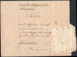 1905 Dr. Kárffy Ödön történész, levéltáros, kinevezése országos allevéltárnokká, fizetési meghatározással, a Magyar Királyi Belügyminisztérium levele, Tisza István (1863-1918) miniszterelnök és ideiglenes belügyminiszter (1903-1905) aláírásával, szárazbélyeggel,okmánybélyeggel.