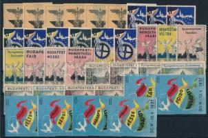 1927-1937 79 klf levélzáró a budapesti vásárokról 2 stecklapon