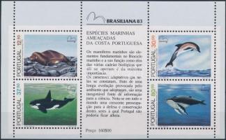 Stamp Exhibition; Whales block, Bélyegkiállítás; Bálnák blokk