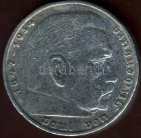 Német 3.Birodalom 1936A 5M Ag "Hindenburg" h.k-tel T:2/3