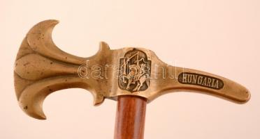 1933 Jamboree réz fokosfej, új bottal, h: 97 cm