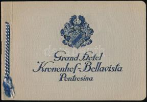 cca 1920 Grand Hotel Kronenhof-Bellavista Pontresina, képekkel gazdagon illusztrált prospektus