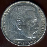 Német 3.Birodalom 1937A 5M Ag "Hindenburg" h.k-tel T:2/3