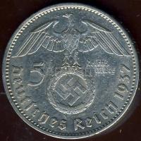 Német 3.Birodalom 1937A 5M Ag "Hindenburg" h.k-tel T:2/3