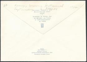 Jurij Malisev (1941-1999) és Vlagyimir Akszjonov (1935- ) orosz űrhajósok aláírásai emlékborítékon /...