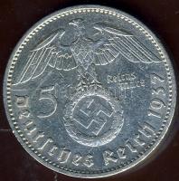 Német 3.Birodalom 1937A 5M Ag "Hindenburg" h.k-tel T:2/3