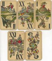7 pakli Piatnik kártya: kávéházi tarokk, vadász tarokk, , francia kártya, mini francia kártya, cigán...