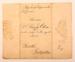 1885 Dr. Kárffy Ödön történész, levéltáros levéltári tiszti kinevezése, fizetési besorolással és az ...