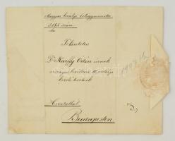 1888 Dr. Kárffy Ödön történész, levéltáros fizetésemelési értesítése Orczy Bélának (1822-1917), a Ti...