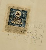 1888 Dr. Kárffy Ödön történész, levéltáros fizetésemelési értesítése Orczy Bélának (1822-1917), a Ti...