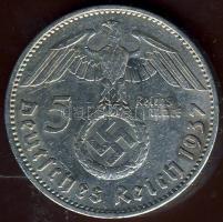 Német 3.Birodalom 1937A 5M Ag "Hindenburg" h.k-tel T:2/3