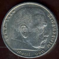 Német 3.Birodalom 1938A 5M Ag "Hindenburg" h.k-tel T:2/3