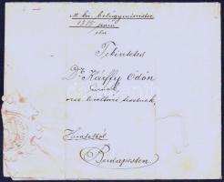 1893 Dr. Kárffy Ödön történész, levéltáros fizetésemelési értesítése, Hieronymi Károlynak (1836-1911...