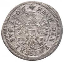 Német Államok / Brandenburg-Bayreuth 1706IA-P. 1kr Ag "Keresztély Ernő" (0,52g) T:2 German States / Brandenburg-Bayreuth 1706IA-P 1 Kreuzer Ag "Christian Ernst" (0,52g) C:XF