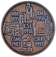 DN "Csepel Vas- és Fémművek - 20 Törzsgárda" zománcozott fém kitűző + 2007. "A Csepeli Fémmű Rt. Felszámolásának Emlékére" Br emlékére (42,5mm) T:2