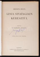 Sven Hedin: Ázsia szívében I. köt. Töredék! Magyar Földrajzi Társaság Könyvtára. Fordította: Dr. Thi...