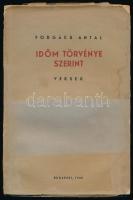 Forgács Antal: Időm törvénye szerint. Budapest, 1938, Szerzői kiadás, 58+2 p. Kiadói szakadozott papírkötésben. Első kiadás.
