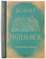 Kodály Zoltán: Kórusok II. kötet. Vegyeskarok. Budapest, 1943, Magyar Kórus. Kiadói félvászon kötés. Kiváló állapotban.