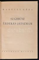 Maróczy Géza: Százhúsz érdekes játszmám. Budapest, 1942, Pantheon. Kiadói félvászon kötés, picit kopottas, némileg foltos állapotban.