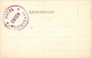 Kőrösladány, Nadányi utca, hátoldalán Hotel Uninon Restaurant pecsétléssel (EK)