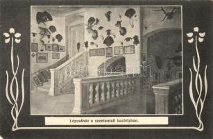 Szentantal, Svaty Anton; Lépcsőház a kastélyban, belső, Joerges / staircase in the castle, interior, Art Nouveau (EK)