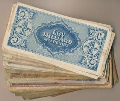 1930-1946. ~125db-os Pengő tétel, 5P-1.000.000.000MP közti címletekkel T:III-IV