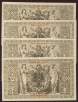 Német Birodalom/Császárság 1910. 1000M (4x) egymásutáni sorszámmal T:I,I-